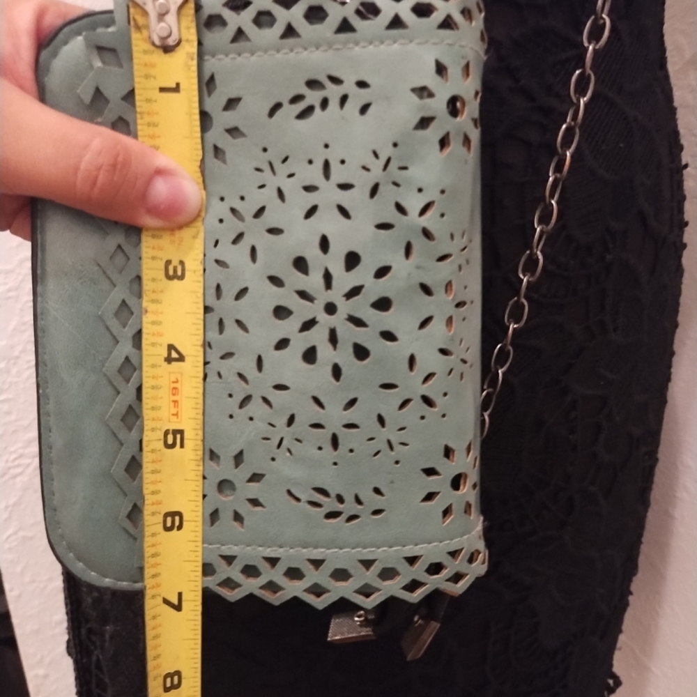 Source Unknown Mint Crossbody Bag With Laser-Cut … - image 5